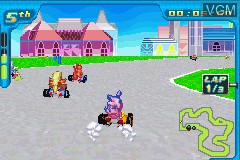 In-game screen of the game Digimon Racing on Nintendo GameBoy Advance