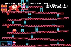 In-game screen of the game Classic NES Series - Donkey Kong on Nintendo GameBoy Advance