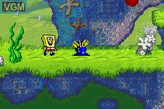 In-game screen of the game 2 Games in 1 - SpongeBob SquarePants SuperSponge + SpongeBob SquarePants Battle for Bikini Bottom on Nintendo GameBoy Advance