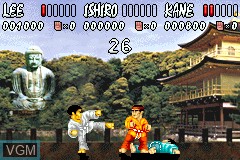 In-game screen of the game International Karate Advanced on Nintendo GameBoy Advance