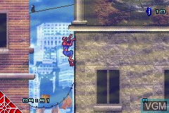 In-game screen of the game 2 In 1 Game Pack - Spider-Man / Spider-Man 2 on Nintendo GameBoy Advance