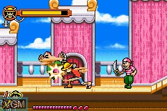 In-game screen of the game One Piece on Nintendo GameBoy Advance