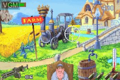 In-game screen of the game Chicken Shoot on Nintendo GameBoy Advance