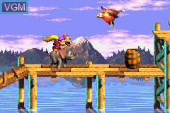 In-game screen of the game Super Donkey Kong 3 on Nintendo GameBoy Advance
