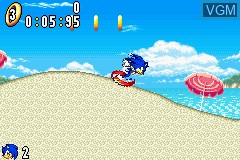 In-game screen of the game 2 Games in 1 - Sonic Advance + Sonic Battle on Nintendo GameBoy Advance