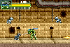 In-game screen of the game Teenage Mutant Ninja Turtles - Double Pack on Nintendo GameBoy Advance