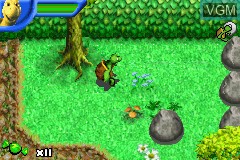 In-game screen of the game Over the Hedge on Nintendo GameBoy Advance