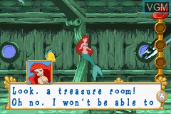 In-game screen of the game Little Mermaid, The - Magic in Two Kingdoms on Nintendo GameBoy Advance