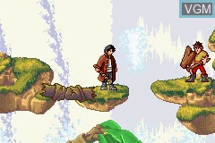In-game screen of the game Dinotopia - The Timestone Pirates on Nintendo GameBoy Advance