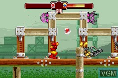 In-game screen of the game Invincible Iron Man, The on Nintendo GameBoy Advance