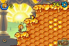 In-game screen of the game Maya the Bee - Sweet Gold on Nintendo GameBoy Advance