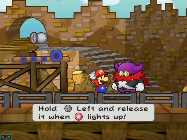 In-game screen of the game Paper Mario - The Thousand-Year Door on Nintendo GameCube