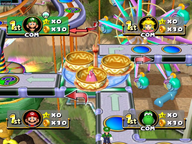 In-game screen of the game Mario Party 4 on Nintendo GameCube