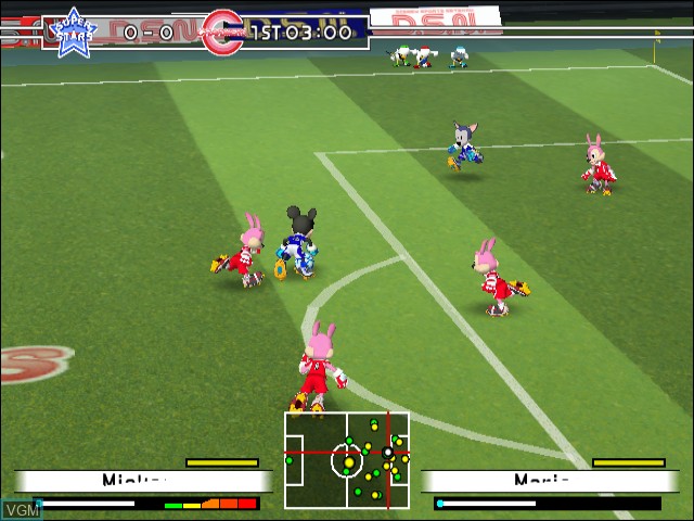 In-game screen of the game Disney Sports - Football on Nintendo GameCube