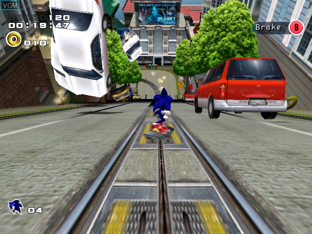 In-game screen of the game Sonic Adventure 2 Battle on Nintendo GameCube