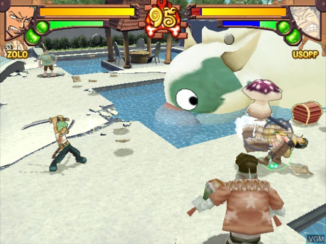 In-game screen of the game One Piece Grand Battle! Rush on Nintendo GameCube