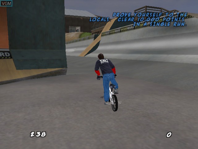 In-game screen of the game Dave Mirra Freestyle BMX 2 on Nintendo GameCube