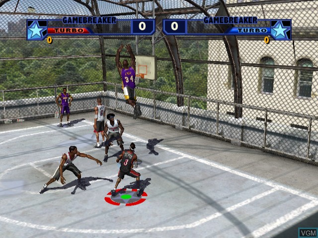 In-game screen of the game NBA Street Vol. 2 on Nintendo GameCube