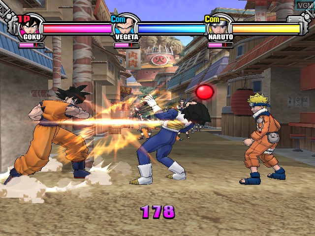 In-game screen of the game Battle Stadium D.O.N. on Nintendo GameCube