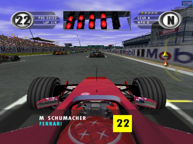 In-game screen of the game F1 2002 on Nintendo GameCube