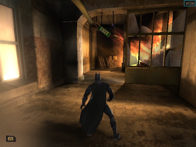 In-game screen of the game Batman Begins on Nintendo GameCube