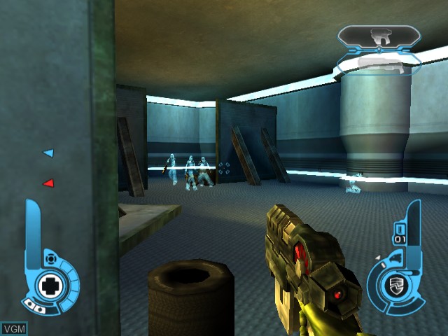 In-game screen of the game Judge Dredd - Dredd vs Death on Nintendo GameCube