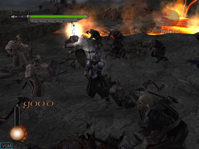 In-game screen of the game Lord of the Rings, The - The Two Towers on Nintendo GameCube