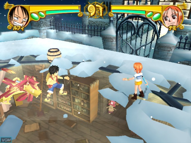 In-game screen of the game One Piece Grand Battle! 3 on Nintendo GameCube