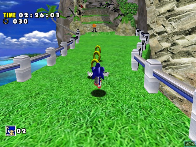 In-game screen of the game Sonic Adventure DX - Director's Cut on Nintendo GameCube