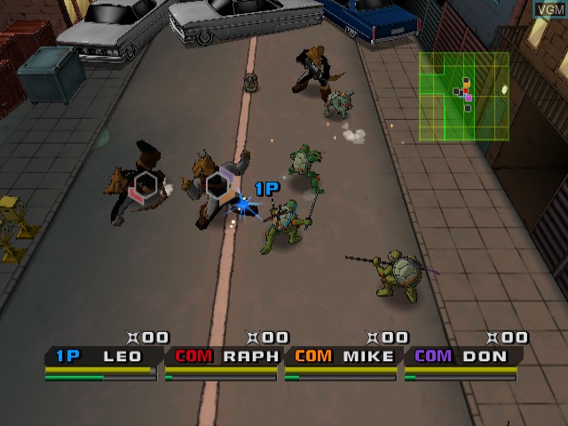 In-game screen of the game Teenage Mutant Ninja Turtles 3 - Mutant Nightmare on Nintendo GameCube