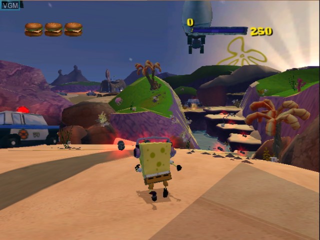 In-game screen of the game 2 Games in 1 - Nickelodeon SpongeBob Schwammkopf - Der Film + Nickelodeon SpongeBob Schwammkopf - Schlacht um Bikini Bottom on Nintendo GameCube