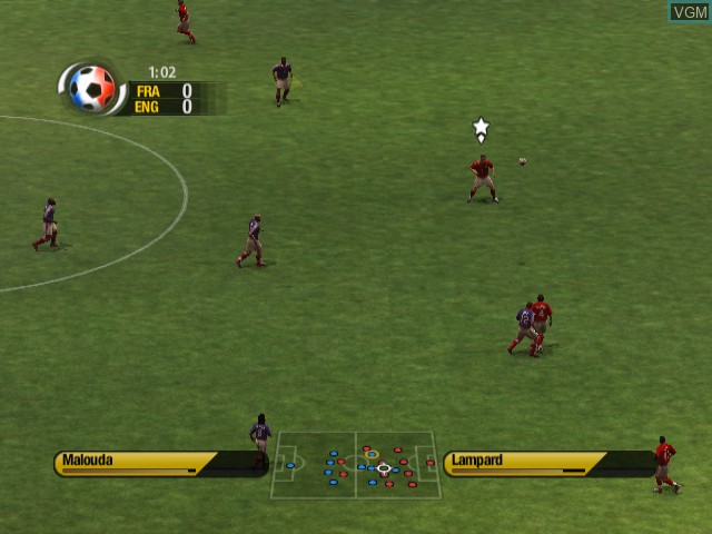 In-game screen of the game FIFA World Cup Germany 2006 on Nintendo GameCube