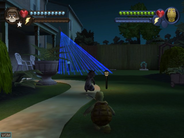 In-game screen of the game Over the Hedge on Nintendo GameCube