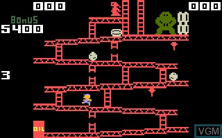 In-game screen of the game Donkey Kong on Mattel Intellivision