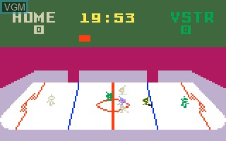 In-game screen of the game Hockey on Mattel Intellivision