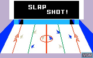 In-game screen of the game Slap Shot - Super Pro Hockey on Mattel Intellivision