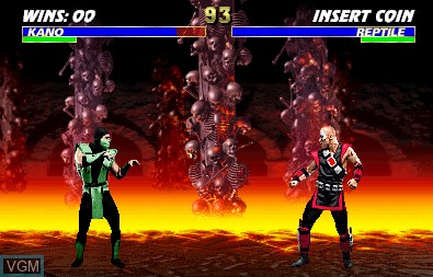 In-game screen of the game Ultimate Mortal Kombat 3 on MAME