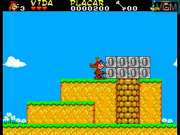 In-game screen of the game As Aventuras da TV Colosso on Sega Master System