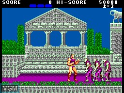 In-game screen of the game Altered Beast on Sega Master System