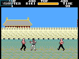 In-game screen of the game Black Belt on Sega Master System