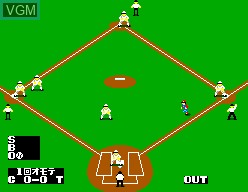 In-game screen of the game Great Baseball on Sega Master System