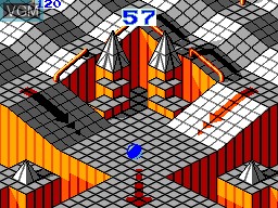 In-game screen of the game Marble Madness on Sega Master System