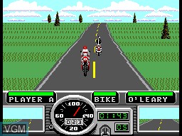 In-game screen of the game Road Rash on Sega Master System