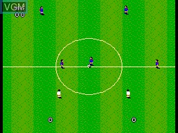 In-game screen of the game Sensible Soccer - European Champions on Sega Master System