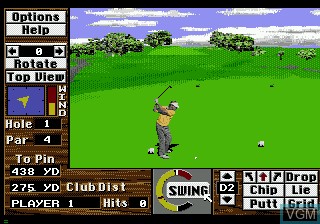 In-game screen of the game Links the Challenge of Golf on Sega Mega CD