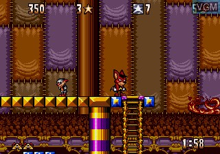 In-game screen of the game Aero the Acro-Bat on Sega Megadrive