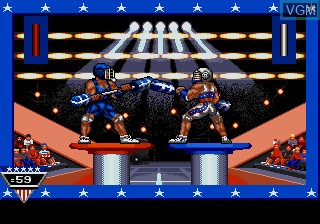In-game screen of the game American Gladiators on Sega Megadrive