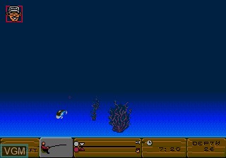 In-game screen of the game Bass Masters Classic on Sega Megadrive