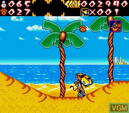 In-game screen of the game Chester Cheetah - Wild Wild Quest on Sega Megadrive