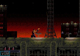 In-game screen of the game Demolition Man on Sega Megadrive